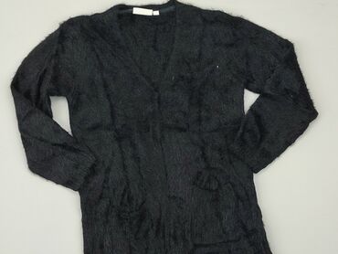 czarny ażurowy sweterek: Sweatshirt, KappAhl, 8 years, 122-128 cm, condition - Good
