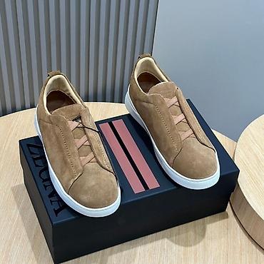 krosovkalar: Zegna Triple Stitch Suede Sneakers Pulsuz Çatdırılma və Vatsap Aktivdi — 4