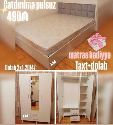 Digər mebel: TAXT+DOLAB 💥 Yeni və sifarişlə İSTƏNİLƏN RƏNG SİFARİŞ ET🆘 Qiymət
