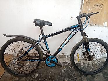 amazatr velosiped: WOLF M216 dağ velosipedi. Qara-göy rəng kombinasiyaında olan bu model — 2
