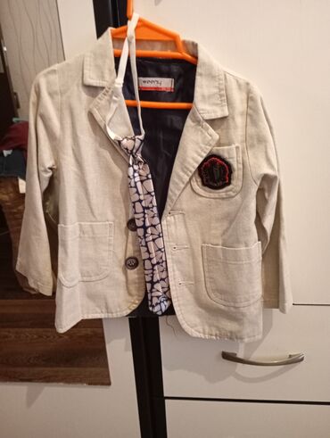 Dəstlər: Oğlan uşağı üçün geyim dəsti – bir neçə model - Ağ xırda naxışlı — 5