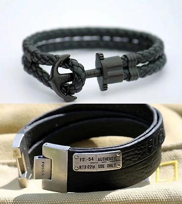 Narukvice: Paul Hewitt kožna unisesks narukvica, Fossil FSL54 Authentic. Cena za — 1