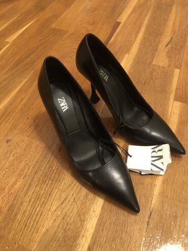 женские туфли с открытым носком: Туфли, Размер: 38, цвет - Черный, Новый