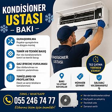 gəncə kondisioner ustası: Kondisioner ustası – Bakı Xidmətlər: - Quraşdırılma: peşəkar — 1