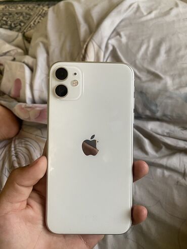 лучшая копия apple watch 6: IPhone 11, Колдонулган, 64 ГБ, Ак, Каптама, 73 %
