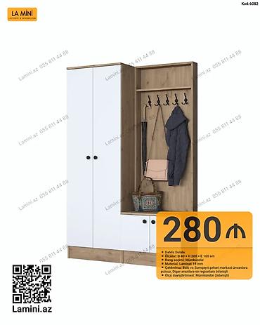 ucuz dolab: Dəhliz dolabı – La Mini (Kod: 6082) - Ölçülər: D 40 x H 200 x E 160 — 1