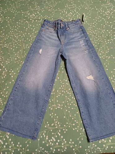 белые джинсы с высокой талией: Джинсы и брюки, цвет - Синий, Новый