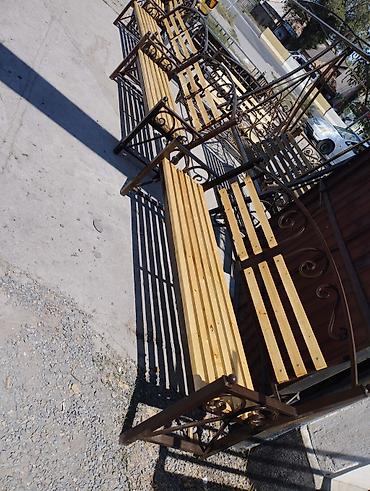 Скамейки: Скамейка Металл, Со спинкой, С крышей — 20