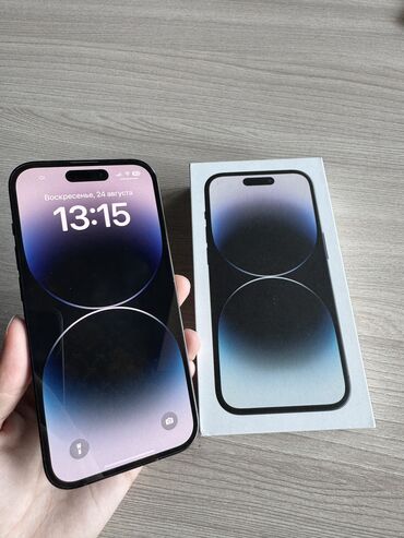 купить бэушный iphone 7: IPhone 14 Pro, Колдонулган, 256 ГБ, Кара, Каптама, Куту, 81 %