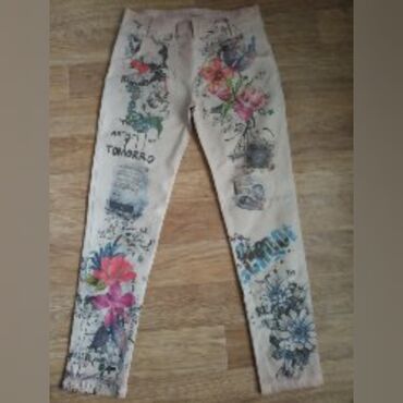 вельветовые женские джинсы: Прямые, Италия, Средняя талия, Стрейч