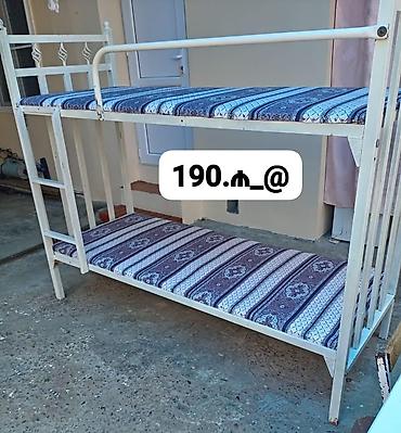 dəmir asılqan: Metall iki mərtəbəli çarpayı - Material: möhkəm metal konstruksiya - — 1