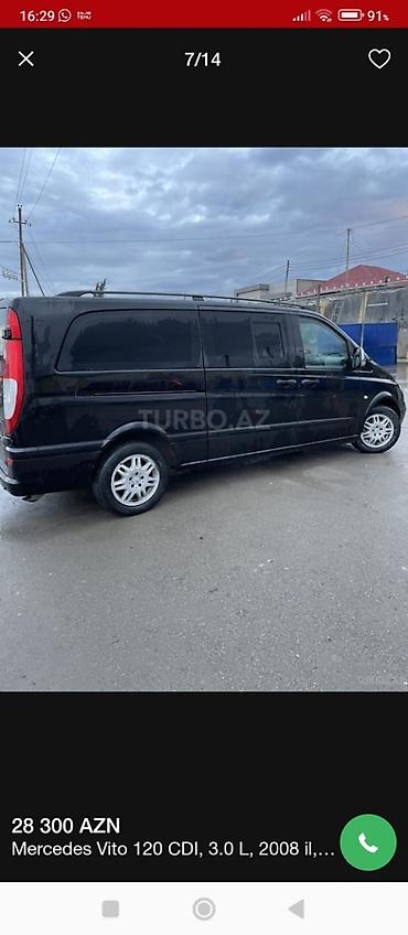 volkswagen polo 1: Mercedes-Benz Vito: 3 л | 2008 г. Бус — 8