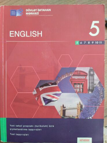 5 ci sinif english kitabi: 5 ci sinif ingilis dili DİM kitabı. İçi işlənibdir. Metrolara