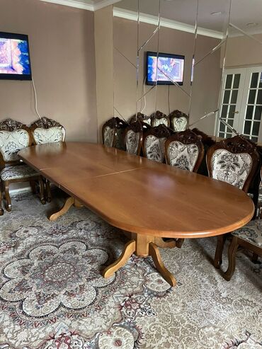 купить обеденный стол со стульями: Ашкана үчүн үстөл, Oval, Бүктөлүүчү