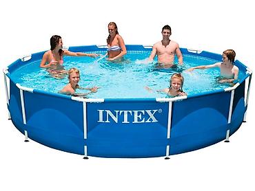 hovuz filteri: №: 7994 Məhsulun adı: Karkaslı hovuz Intex H28210NP, göy, 366x76 sm — 2