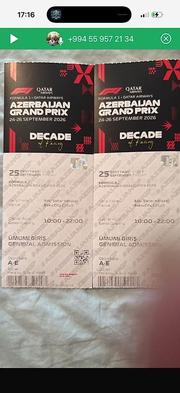 Salam 2 si 600 Məhsul: Formula 1 Qatar Airways Azerbaijan Grand Prix