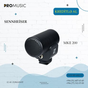 Mikrofonlar: Sennheiser MKE 200 ( Kamera mikrofonu, Kamera üçün mikrofon ) Tək