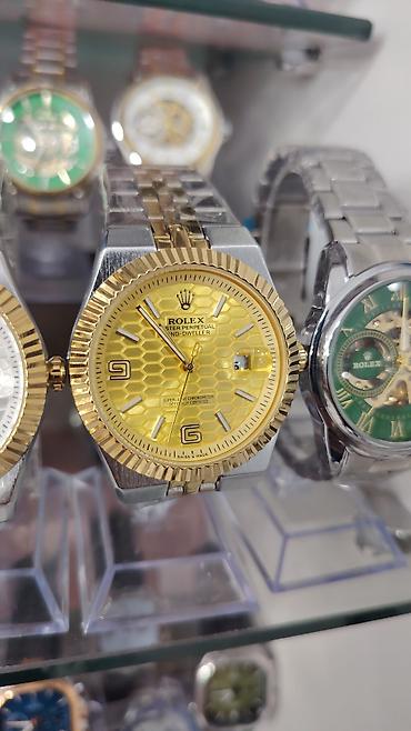 Aksesuarlar: Rolex tərzində klassik kişi qol saatları - Korpus və qolbaq — 6