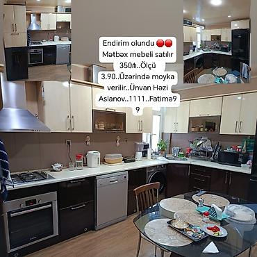 masası: Mətbəx mebeli satılır. - Ölçü: 3.90 m - Üstündə moyka verilir - Modul — 1
