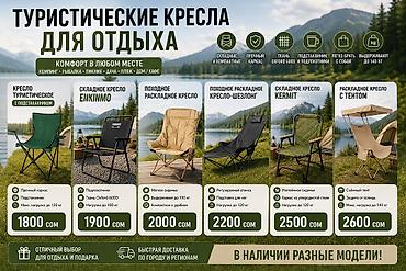 120: Походный складной стул, Новый, Железо, цвет - Серый — 1