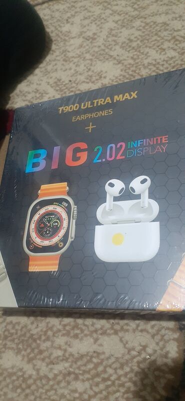 Наручные часы: Часы smart watch т800 наушник т900 новый качество отличный