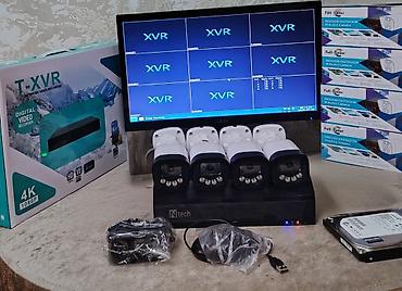 Monitor 20 Ekran DVR 4 çıxışlidir Təzədir Telefondan izləmə. 4 ədəd