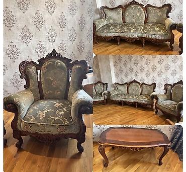 kuncluk divan: Kleopatra mebel dəsti qonaq otaqi.Rumuniya istehsali klassik — 2