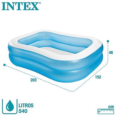 pa 1000: № 8010 Məhsulun adı: Şişmə hovuz Intex H57180NP, göy, 203x152x48 sm — 3