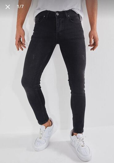 deniz paltari: Şalvarlar Denim Co, M (EU 38), rəng - Boz