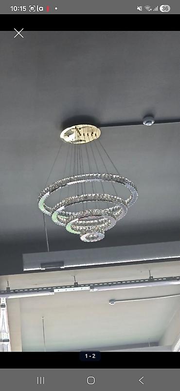 gizli işıq tavan: Led Çılçıraq, 4 və daha çox lampa, Xrustal — 1