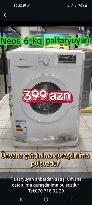 Paltaryuyan maşınlar: Paltaryuyan maşın 8 kq, Yeni, Pulsuz çatdırılma — 1