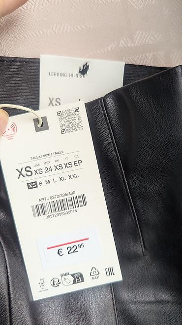 deri salvar: Şalvar, Zara, XS, rəng - Qara — 3