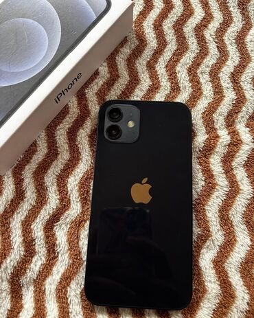 Apple iPhone: IPhone 12, 256 GB, Qara, Zəmanət, Simsiz şarj, Face ID