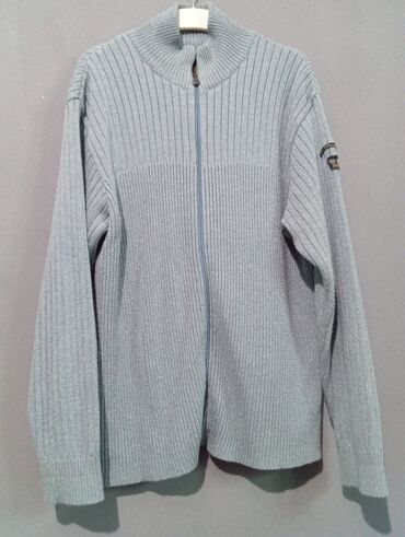 белые мужские свитшоты: Kişi trikotaj sviter/jaketləri kolleksiyası - Model 1: Açıq boz