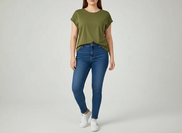 kamuflage t shirty: Shein, T-shirt damski, rozmiar 2XL