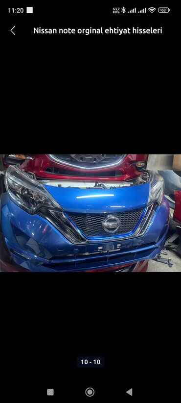 Bamperlər, buferlər: Nissan Note avtomobili üçün orijinal ehtiyat hissələri. Ön bamper