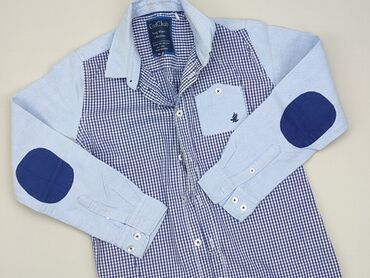 Shirts: Shirt 11 years, condition - Very good, pattern - Cell, color - Blue