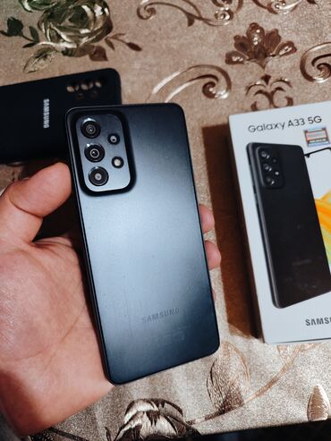 samsung 1210: Samsung Galaxy A33 5G, 128 ГБ, цвет - Черный, Сенсорный, Отпечаток пальца, Две SIM карты