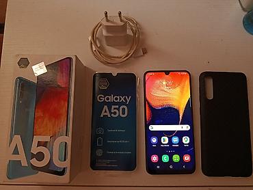 32 gb telefon: Samsung Galaxy A50, 64 GB, rəng - Mavi, İki sim kartlı — 1