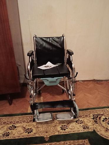 elil arabalari: Tualet funksiyalı əlil arabası - Konstruksiya: möhkəm xrom metal — 4
