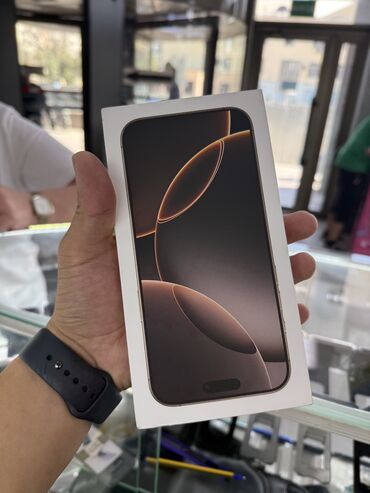 айфо: IPhone 16 Pro Max, Новый, 256 ГБ, Desert Titanium, Кабель, Коробка