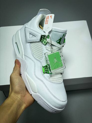 bele patike za odelo: Air Jordan AJ4 Retro bijela zelena CT8527113