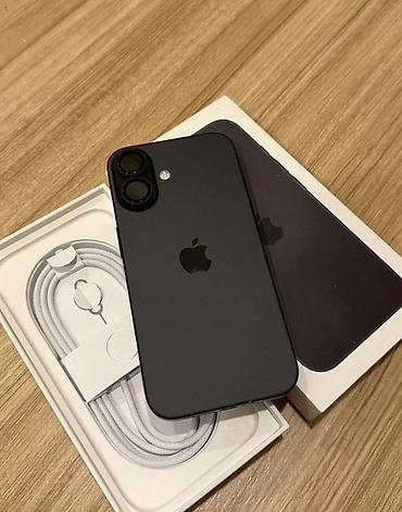 iphone 16 dubayski: IPhone 16, 128 GB, Qara, Face ID, Sənədlərlə, Zəmanət — 1