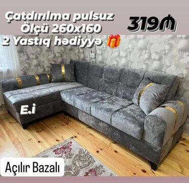 Divanlar: Künc divan, Yeni, Açılan, Bazalı, Parça, Şəhərdaxili pulsuz çatdırılma