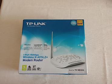 mini kompyuter: TP-Link TD-W8151N – 1-Port 150Mbps Wireless N ADSL2+ Modem Router — 1