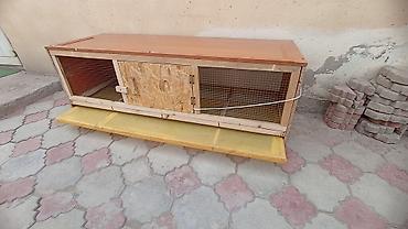 Товары и оборудование для с/х животных: Клетка для животных с деревянным каркасом и металлической сеткой — 7