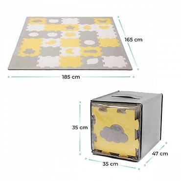 roboti igracke za decu: KINDERKRAFT podloga za igru LUNO SHAPES 3D – Yellow Šifra proizvoda — 5