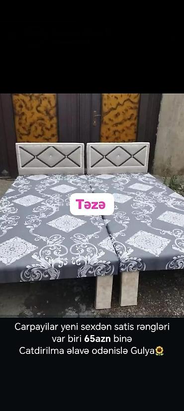 taxt ortukleri: Təzə çarpayılar. 1 nəfərlik çarpayılar 60manat. 2 nəfərlik taxt — 10