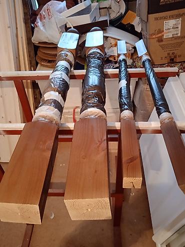 Деревянные лестницы: Деревянная лестница Для дома, Бесплатный замер, Вид дерева: Сосна, Форма лестницы: Много-маршевая, Стиль: Классический — 7