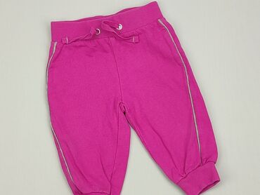 różowe legginsy: Spodnie dresowe, 6-9 m, stan - Bardzo dobry